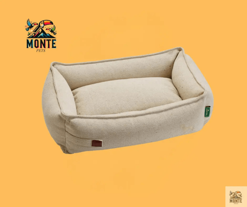 BellunoComfort – Hundebett beige 80 x 60 cm mit hohem Rand | MONTE PETS