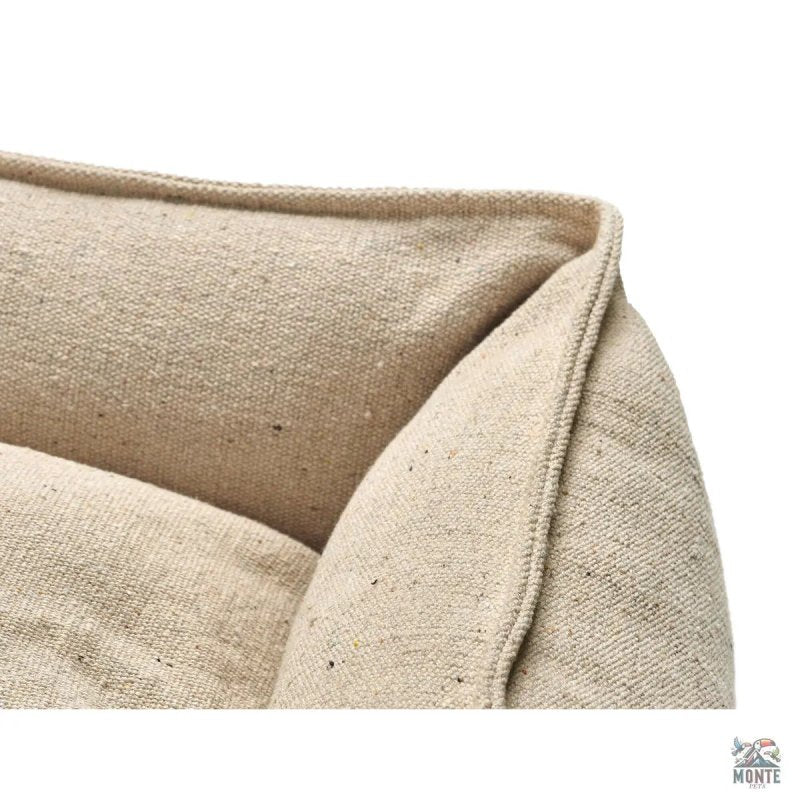 BellunoComfort – Hundebett beige 80 x 60 cm mit hohem Rand | MONTE PETS