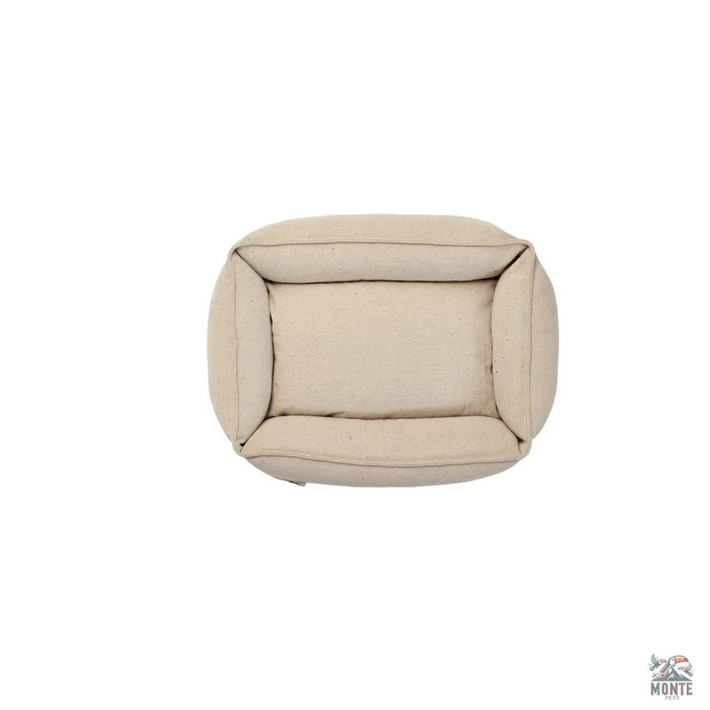 BellunoComfort – Hundebett beige 80 x 60 cm mit hohem Rand | MONTE PETS