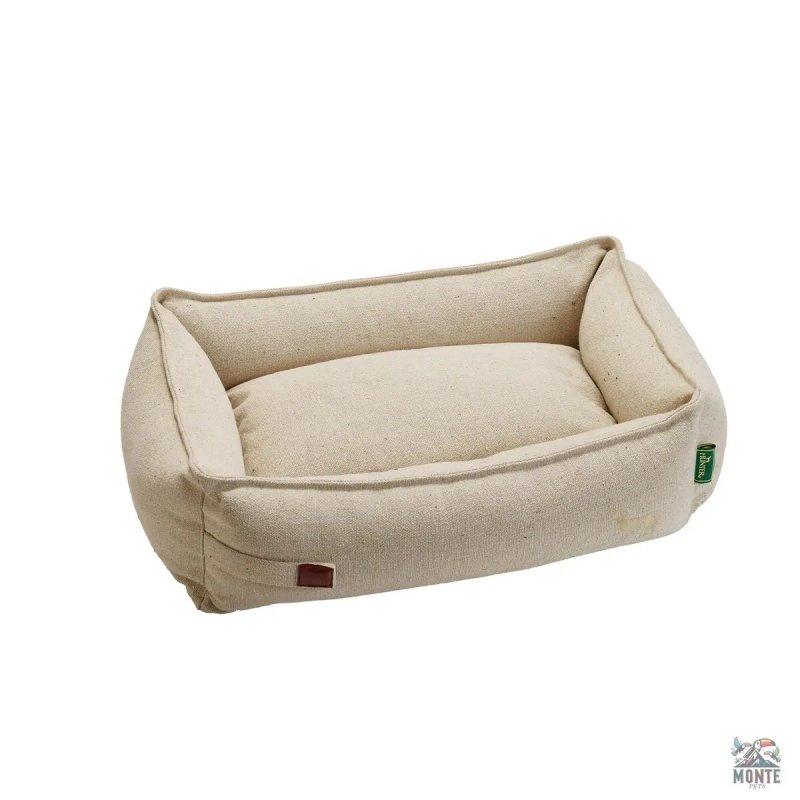 BellunoComfort – Hundebett beige 80 x 60 cm mit hohem Rand | MONTE PETS