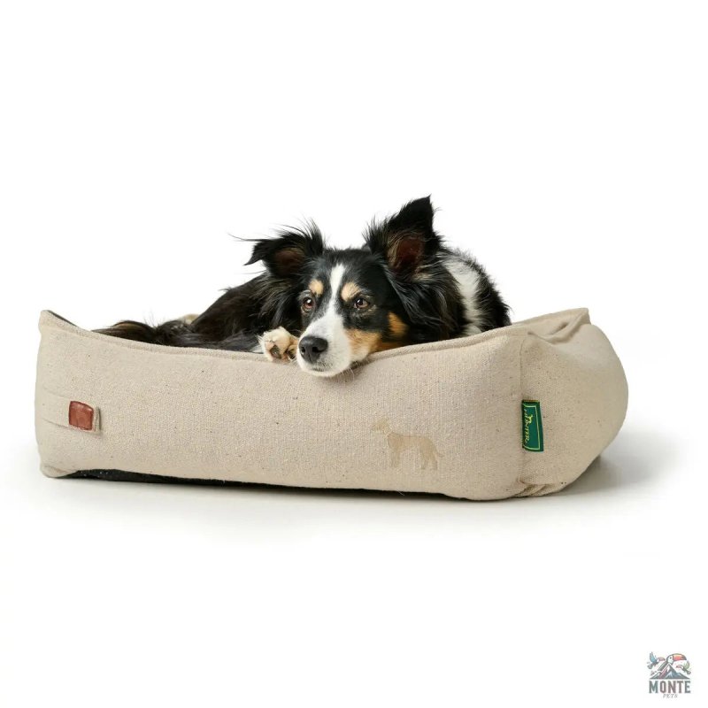 BellunoComfort – Hundebett beige 80 x 60 cm mit hohem Rand | MONTE PETS