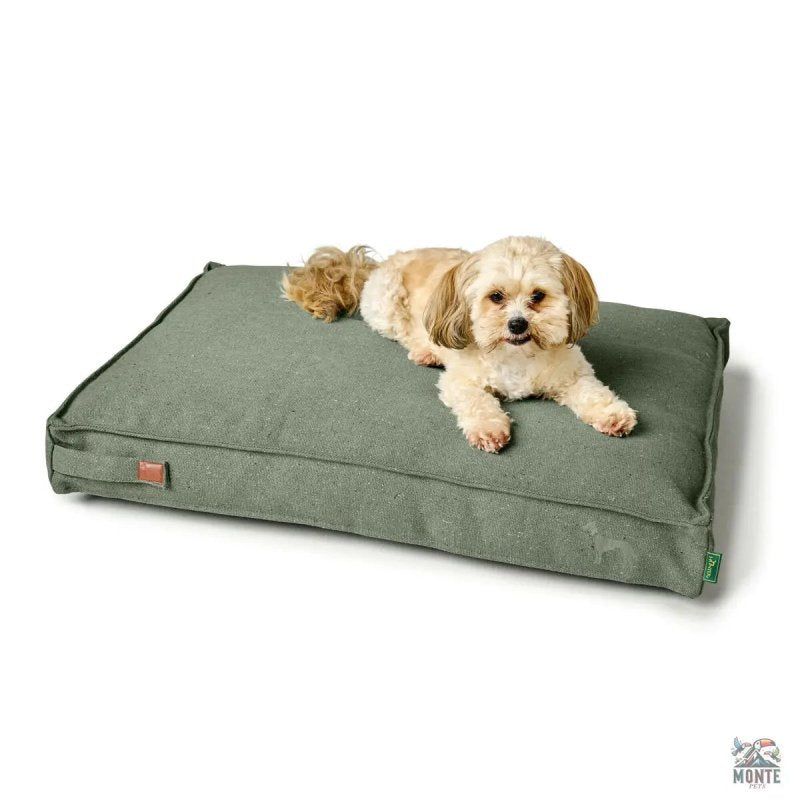 BellunoRelax – Hundebett grün 100 x 70 cm mit flacher Liegefläche | MONTE PETS