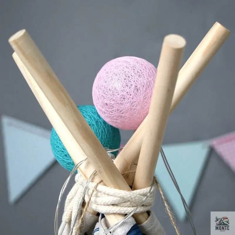 Blättertraum – Haustier Tipi in 3 Größen aus Canvas | MONTE PETS