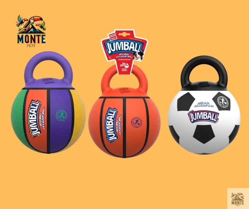 Jumball – Hundespielball mit Griff für Apportierspaß im XXL-Format | MONTE PETS