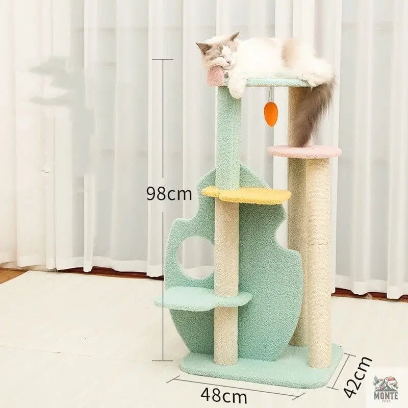 Katzenparadies Kratzbaum Regenbogen | MONTE PETS