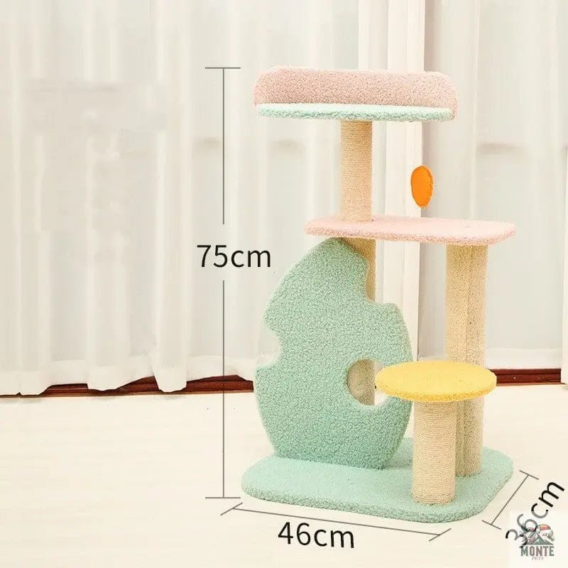 Katzenparadies Kratzbaum Regenbogen | MONTE PETS