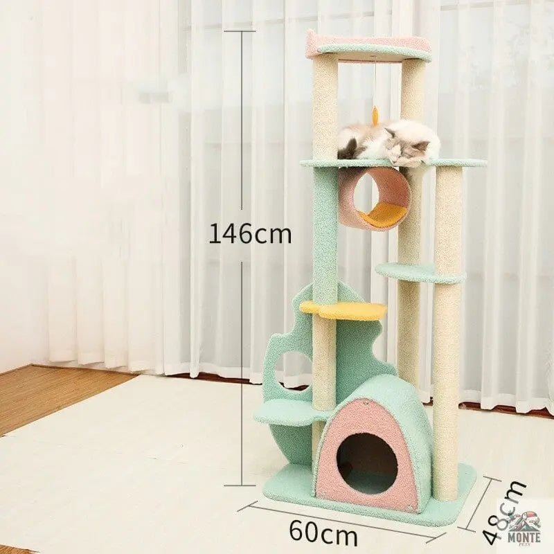 Katzenparadies Kratzbaum Regenbogen | MONTE PETS
