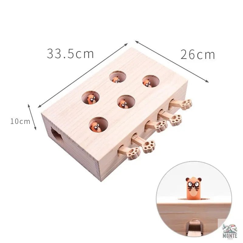 Katzenspaß Deluxe – Interaktives Katzenspielzeug aus Holz | MONTE PETS
