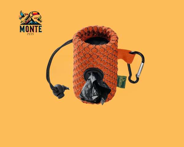 Kotbeutelspender Hunter orange | MONTE PETS