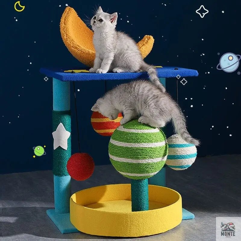 Kratzbaum – Universe Cartoon-Stil Medium/Large | MONTE PETS